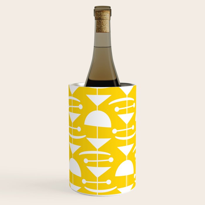 Retro Mid Century Modern Abstract Mobile 652 Yellow Wine Chiller Gallery Image 2