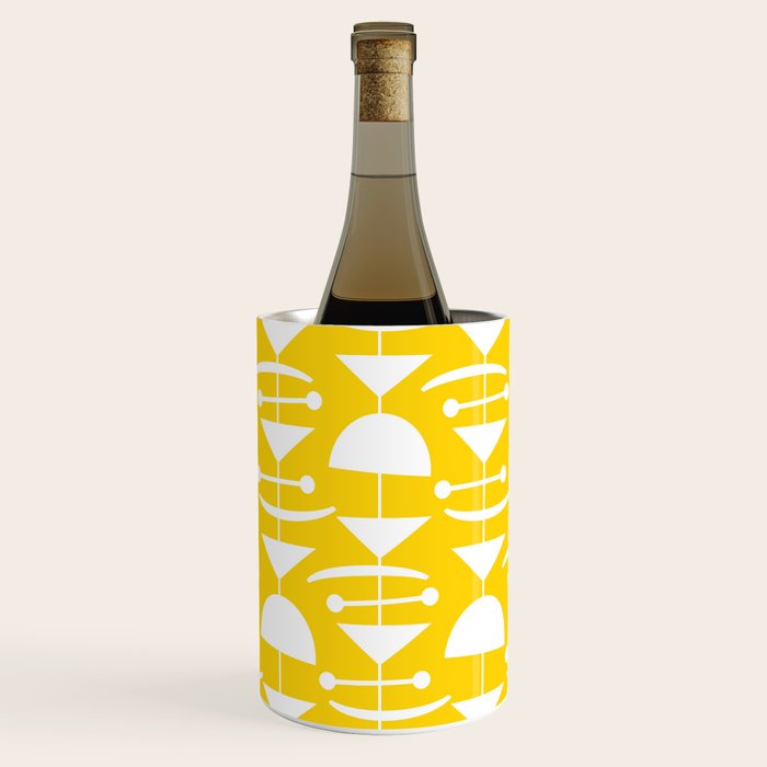 Retro Mid Century Modern Abstract Mobile 652 Yellow Wine Chiller Gallery Image 1