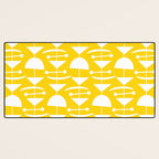 Retro Mid Century Modern Abstract Mobile 652 Yellow Desk Mat Gallery Image 3