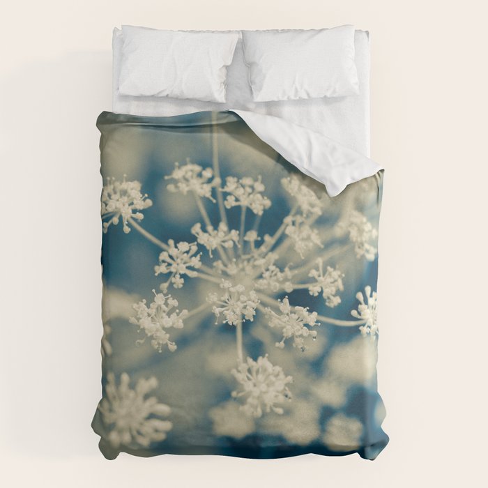 Indigo Dill Botanical Study Duvet Cover Gallery Image 1