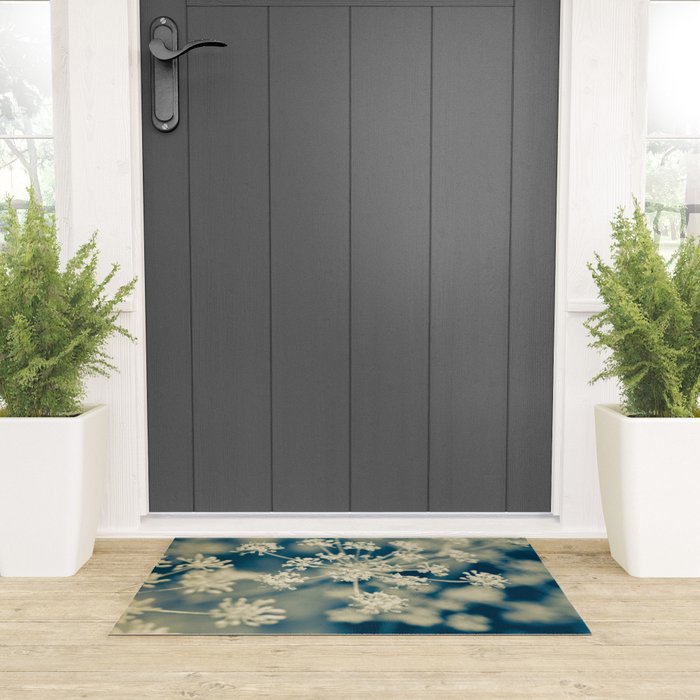 Indigo Dill Botanical Study Welcome Mat Gallery Image 3