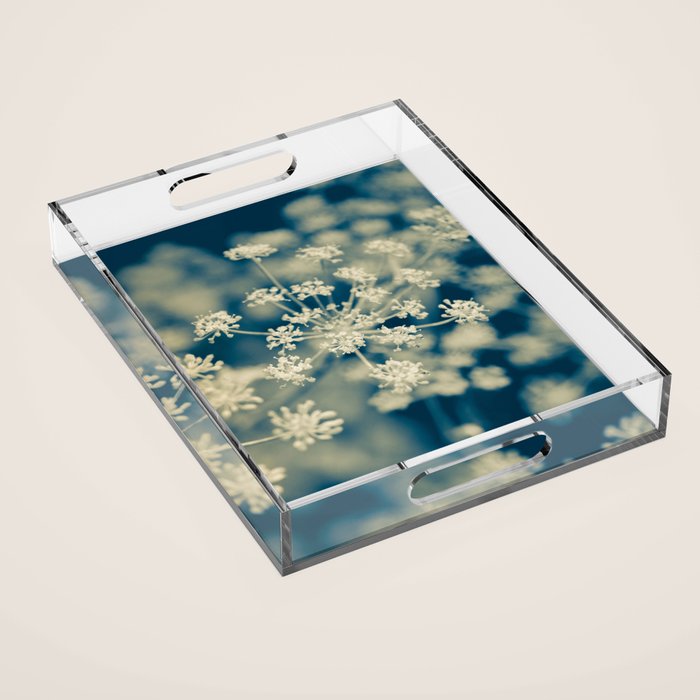 Indigo Dill Botanical Study Acrylic Tray Gallery Image 1