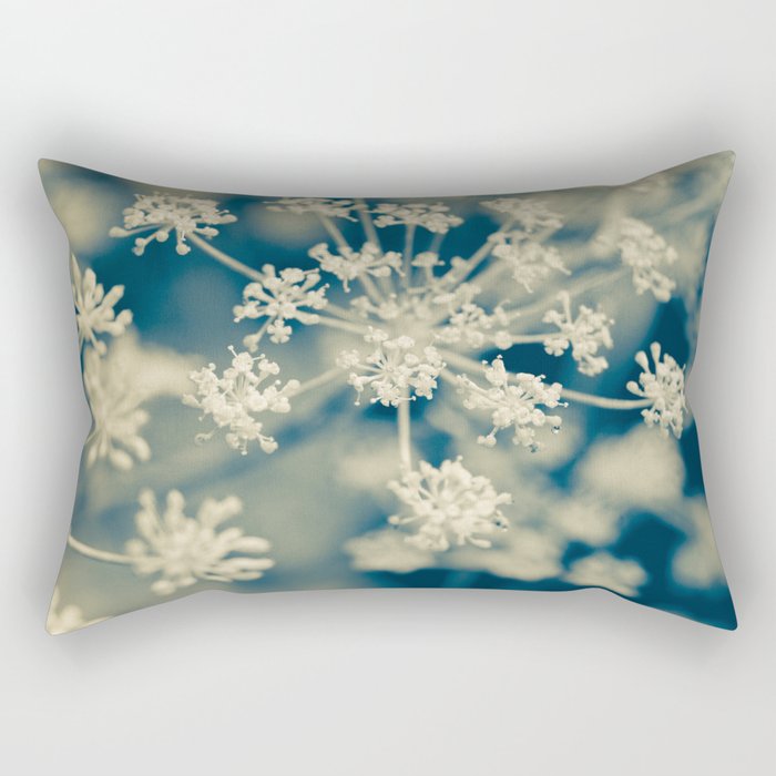 Indigo Dill Botanical Study Rectangular Pillow Gallery Image 2
