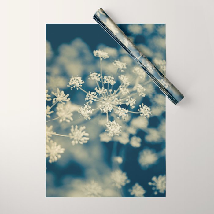 Indigo Dill Botanical Study Wrapping Paper Gallery Image 1