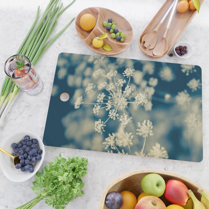 Indigo Dill Botanical Study Cutting Board Gallery Image 2