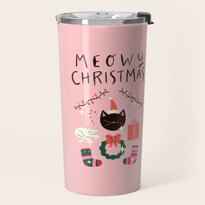 Meowy Christmas Travel Mug Gallery Image 2