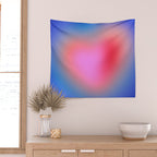 Pink aura heart Wall Tapestry Gallery Image 2