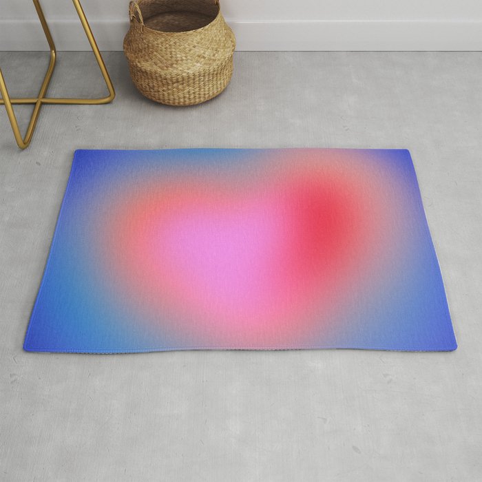 Pink aura heart Rug Gallery Image 1