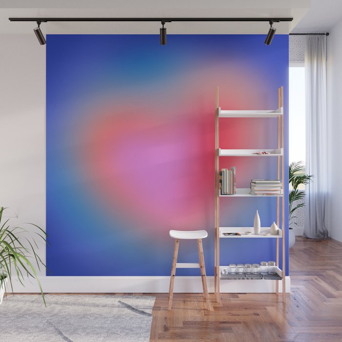 Pink aura heart Wall Mural Gallery Image 1