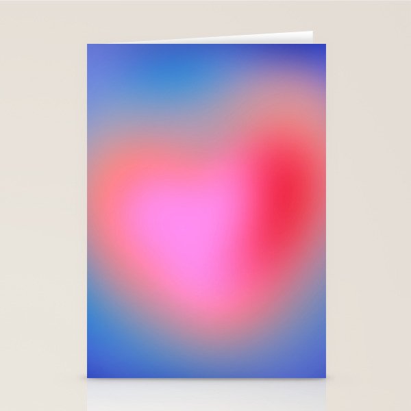 Pink aura heart Stationery Card Gallery Image 2