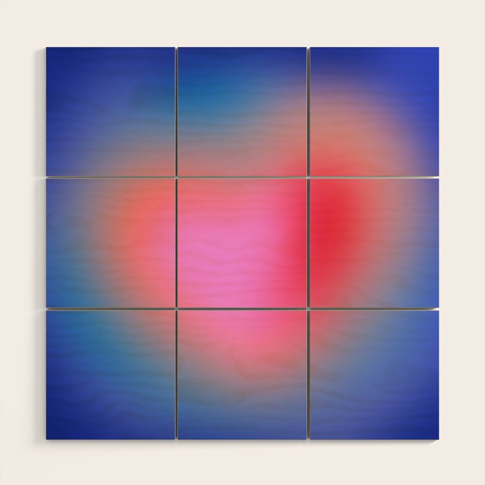 Pink aura heart Wood Wall Art Gallery Image 2
