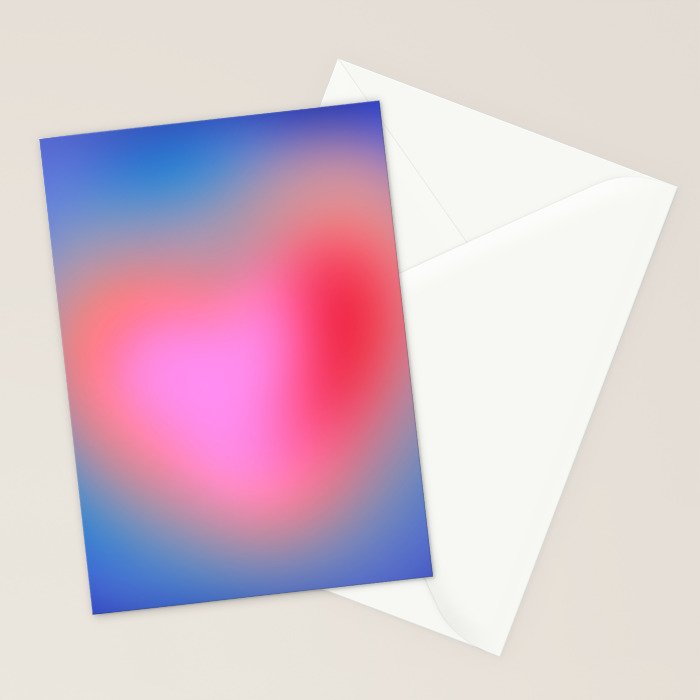 Pink aura heart Stationery Card Gallery Image 2