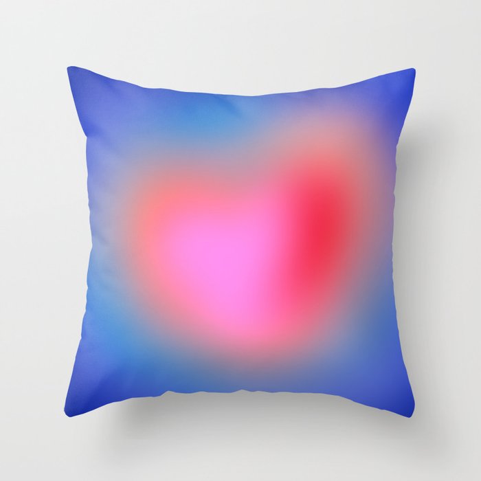 Pink aura heart Throw Pillow Gallery Image 6