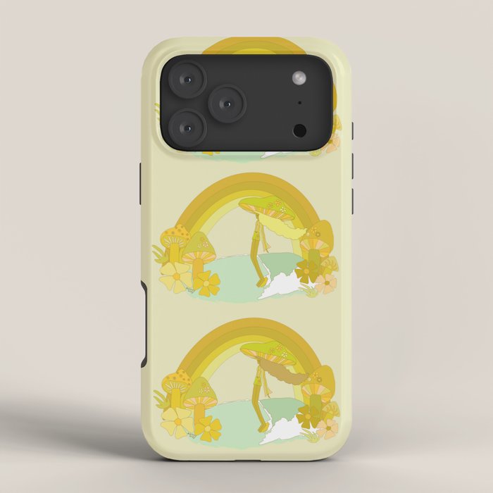 Mushy mushroom longboard surf retro floral daydreams by surfy birdy iPhone Case Gallery Image 4