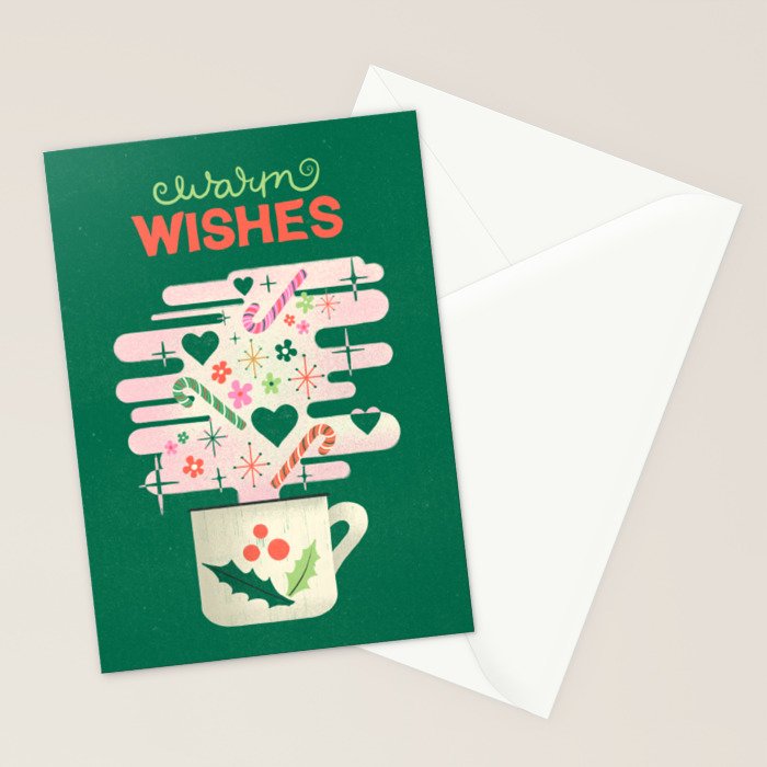 A Cup of Cheer - Warm Wishes Festive Holiday Mug Stationery Card Gallery Image 2