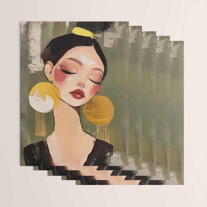 Golden Silence Modern Muse Wrapping Paper Gallery Image 3