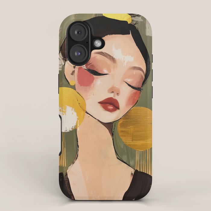 Golden Silence Modern Muse iPhone Case Gallery Image 1