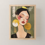Golden Silence Modern Muse Mini Art Print Gallery Image 1