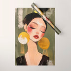 Golden Silence Modern Muse Wrapping Paper Gallery Image 1