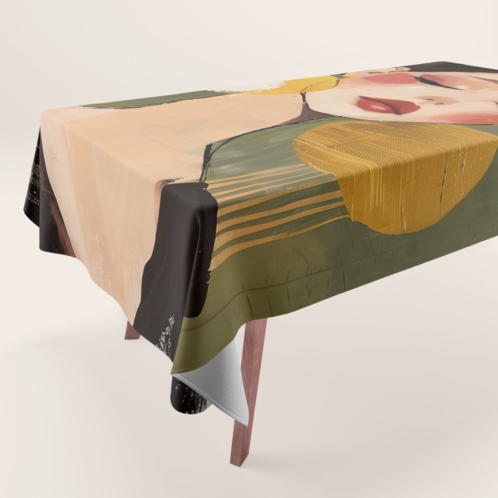 Golden Silence Modern Muse Tablecloth Gallery Image 1