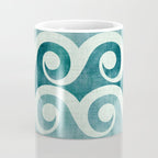 Vintage Waves Tropical Teal Geometric Pattern Coffee Mug Gallery Image 4