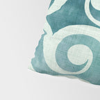 Vintage Waves Tropical Teal Geometric Pattern Pillow Sham Gallery Image 4