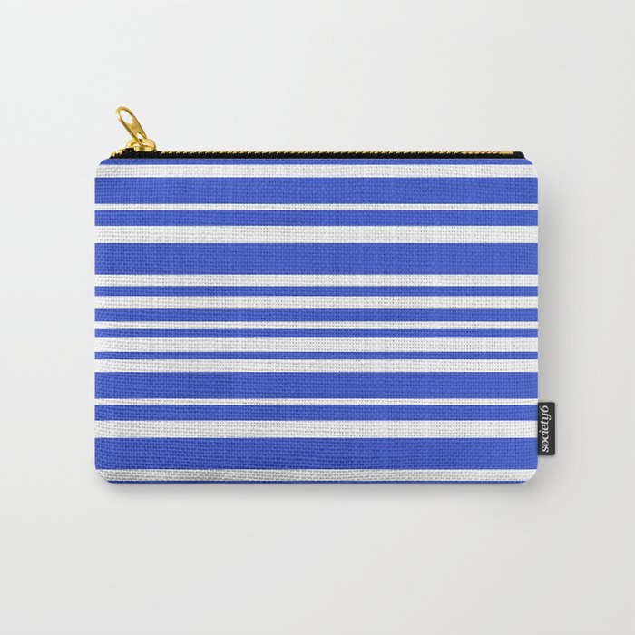  Classic Stripes XXXIV - Bright Blue Carry All Pouch Gallery Image 1