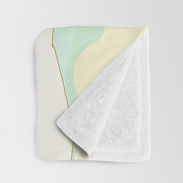 Pisces surf zodiac // retro art by surfy birdy Throw Blanket Gallery Image 3