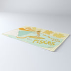 Pisces surf zodiac // retro art by surfy birdy Rug Gallery Image 3