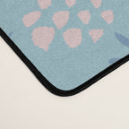 Winter & Woodsy Pine Trees in Warm Blue Desk Mat Gallery Image 4