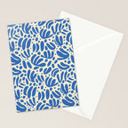 Abstract blue nature leaf shape art pattern Stationery Card Gallery Image 2