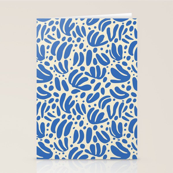 Abstract blue nature leaf shape art pattern Stationery Card Gallery Image 2