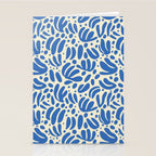 Abstract blue nature leaf shape art pattern Stationery Card Gallery Image 2