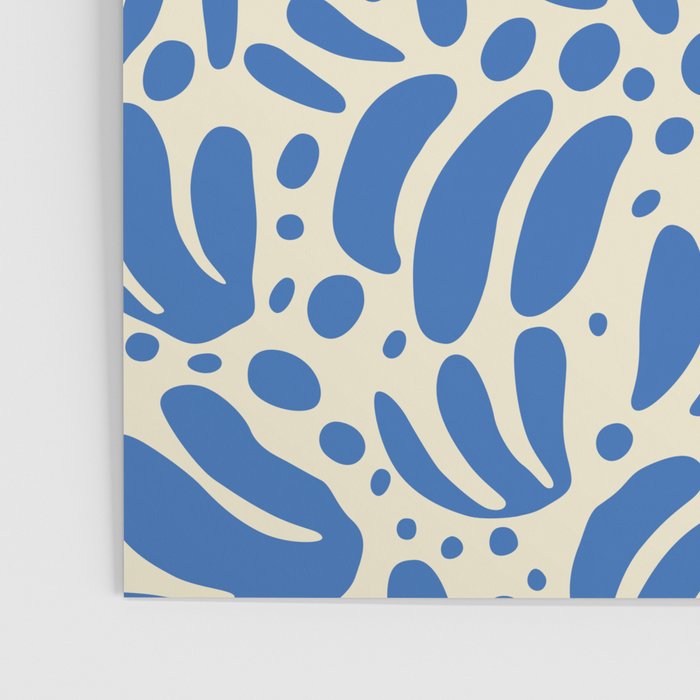 Abstract blue nature leaf shape art pattern Poster Gallery Image 3