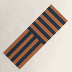 Perpendicular Lines terracota and blue Yoga Mat Gallery Image 1