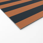 Perpendicular Lines terracota and blue Welcome Mat Gallery Image 2