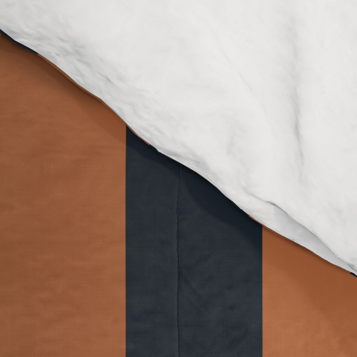 Perpendicular Lines terracota and blue Comforter Gallery Image 4