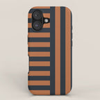 Perpendicular Lines terracota and blue iPhone Case Gallery Image 1