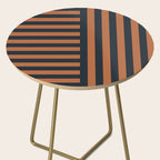 Perpendicular Lines terracota and blue Side Table Gallery Image 2
