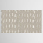 Boho Prints, Raindrops, Beige, Minimalism, Abstract Art Tablecloth Gallery Image 2