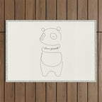 Love Yourself Panda Outdoor Rug Gallery Image 1