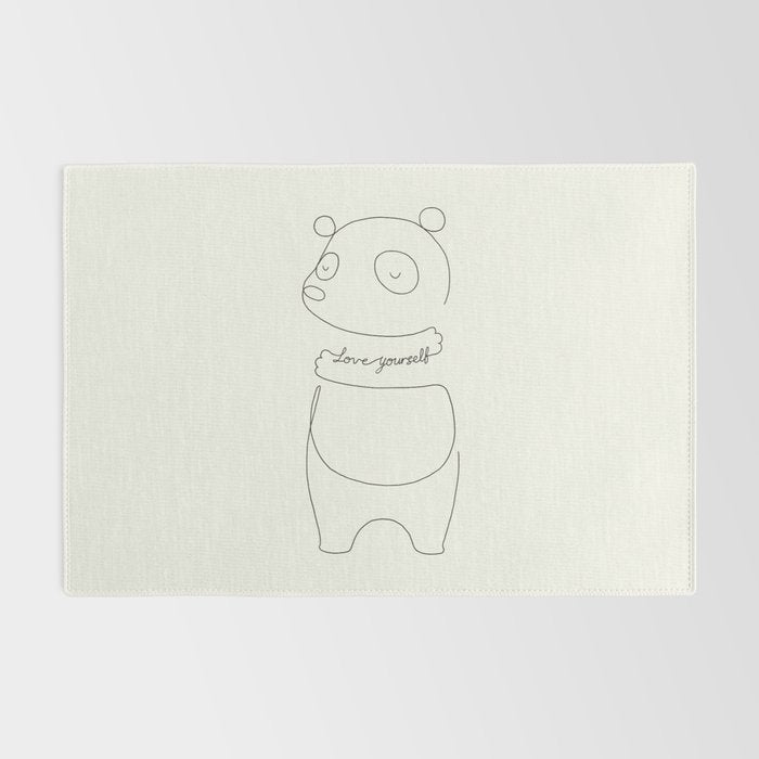 Love Yourself Panda Rug Gallery Image 2