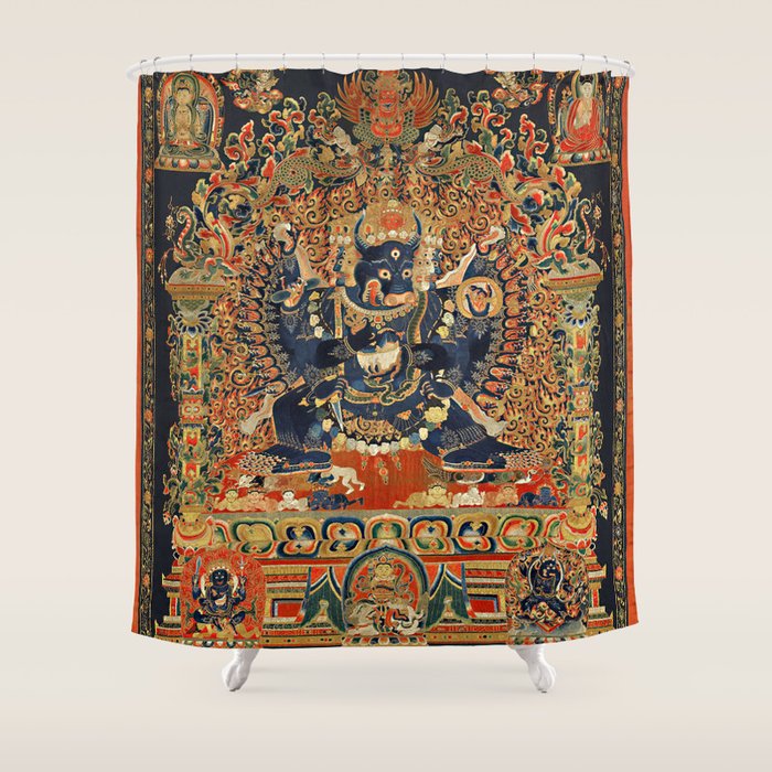 Tantric Buddhist Vajrabhairava Deity 2 Shower Curtain Gallery Image 1