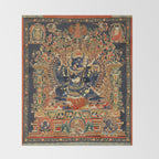 Tantric Buddhist Vajrabhairava Deity 2 Throw Blanket Gallery Image 2