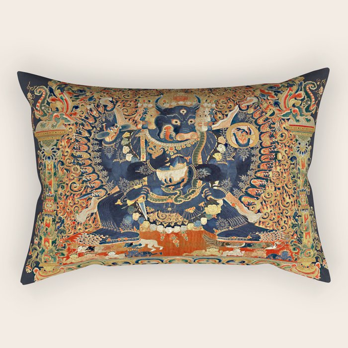 Tantric Buddhist Vajrabhairava Deity 2 Rectangular Pillow Gallery Image 2