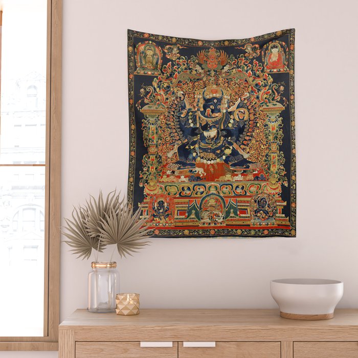 Tantric Buddhist Vajrabhairava Deity 2 Wall Tapestry Gallery Image 2