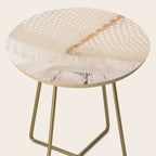 Boho crochet beach umbrella close-up, neutral minimalist summer photo Side Table Gallery Image 2