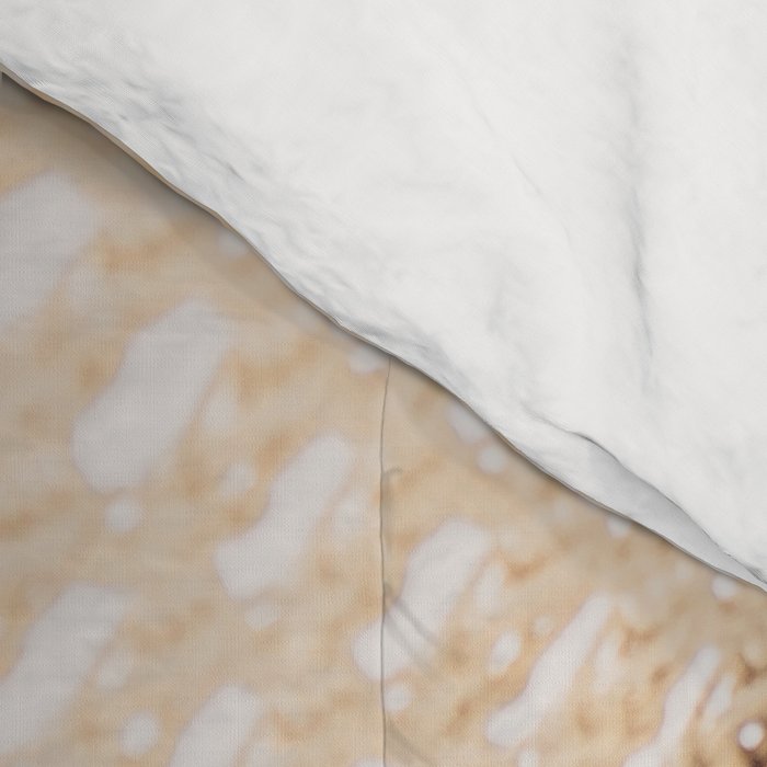 Boho crochet beach umbrella close-up, neutral minimalist summer photo Comforter Gallery Image 4