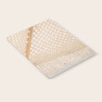 Boho crochet beach umbrella close-up, neutral minimalist summer photo Notebook Gallery Image 2