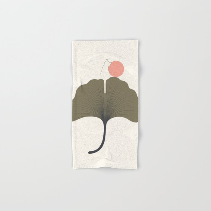 Cat and Plant 33 Bath Towel Gallery Image 1